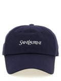 Saint Laurent Blue Cotton Cap (Baseball Hat)