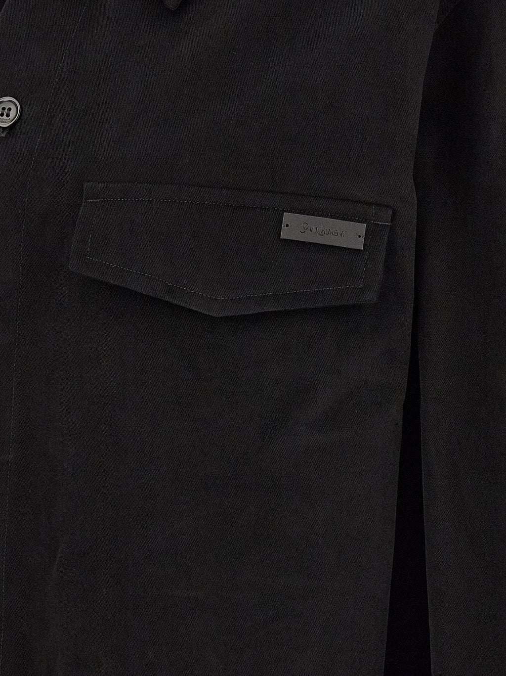 Saint Laurent Black Cotton Blouse