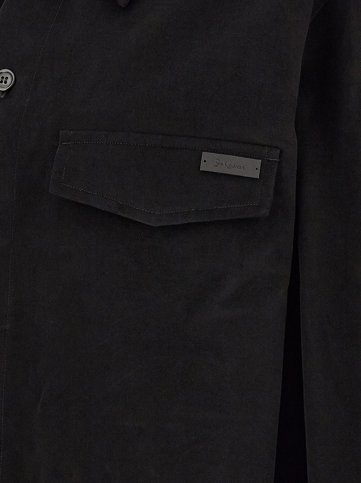 Saint Laurent Black Cotton Blouse
