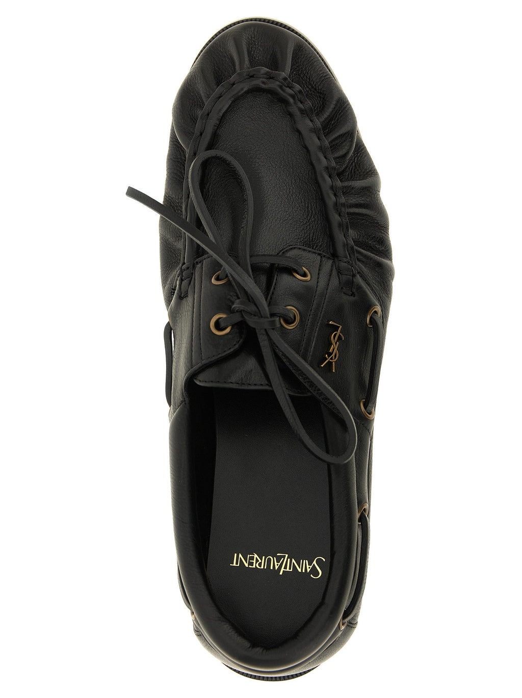 Saint Laurent Black Calfskin Slip-On Loafers