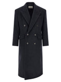 Saint Laurent Blue Wool Coat