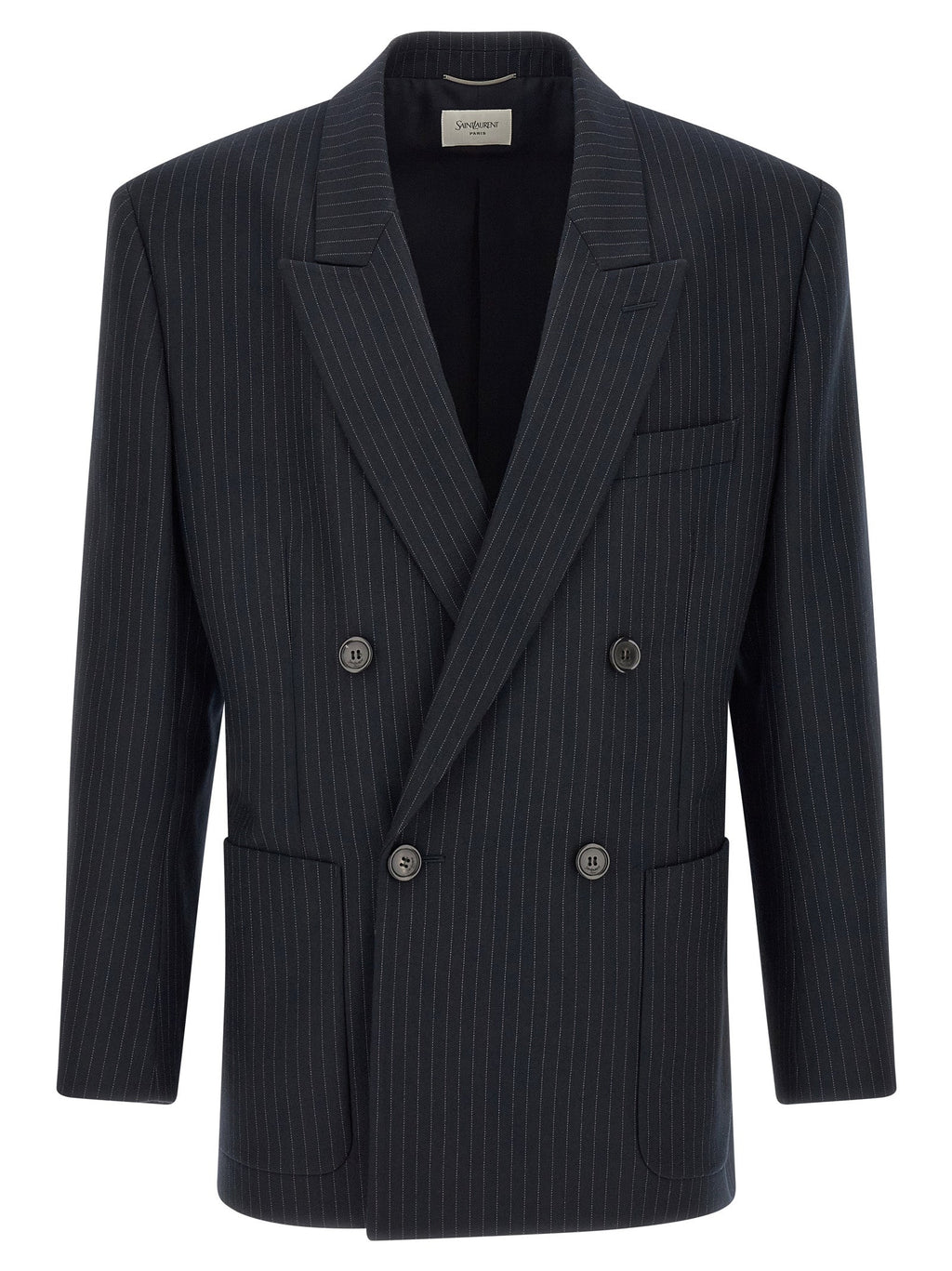 Saint Laurent Blue Wool Blazer