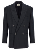 Saint Laurent Blue Wool Blazer