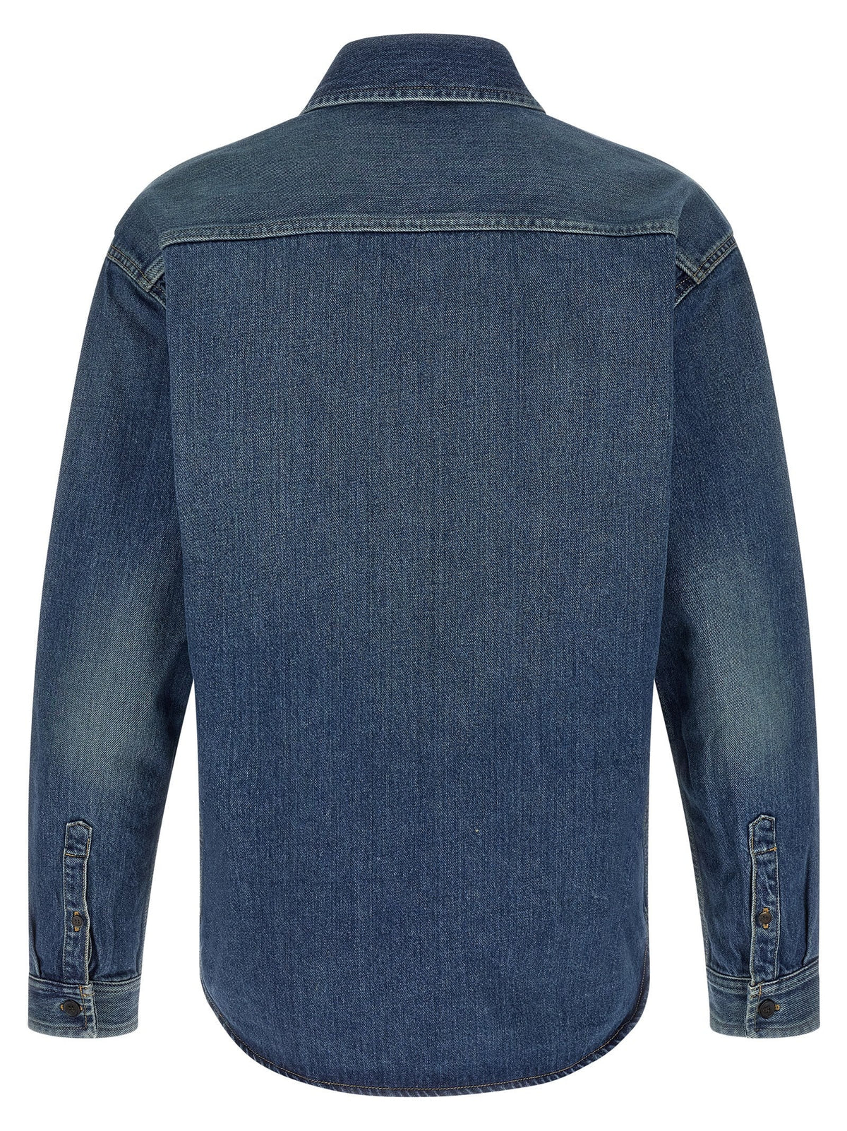 Saint Laurent Blue Cotton Blouse