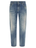 Dolce & Gabbana Blue Cotton Straight-Leg Jeans