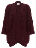 BE YOU Bordeaux Cashmere Cardigan