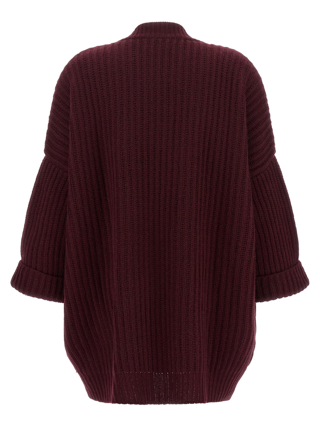 BE YOU Bordeaux Cashmere Cardigan