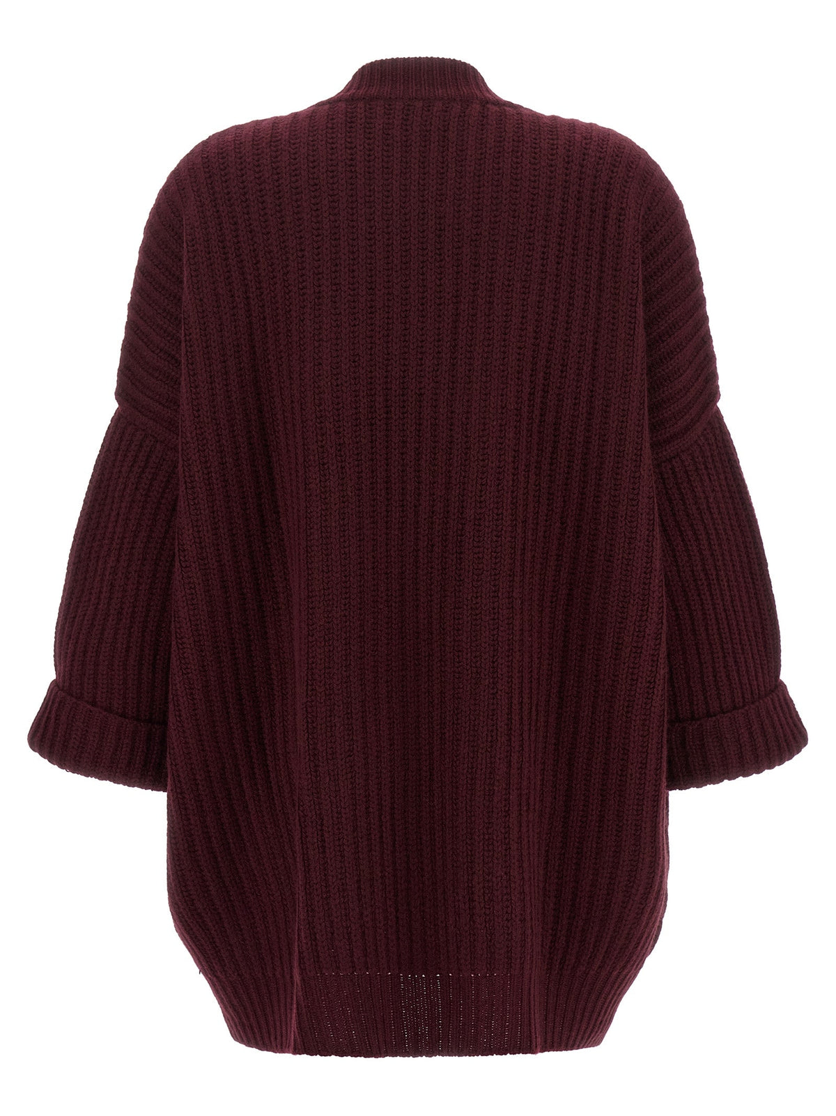 BE YOU Bordeaux Cashmere Cardigan