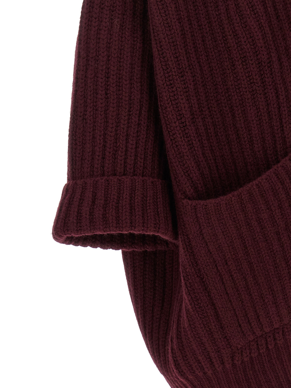 BE YOU Bordeaux Cashmere Cardigan