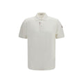 Moncler White Cotton Polo Shirt