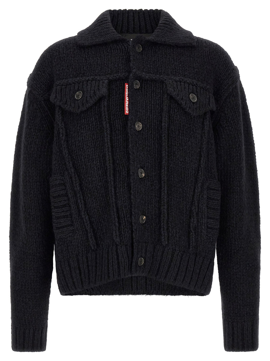 Dsquared² Blue Marabou Cardigan