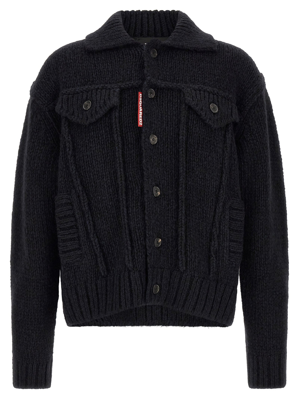 Dsquared² Blue Marabou Cardigan