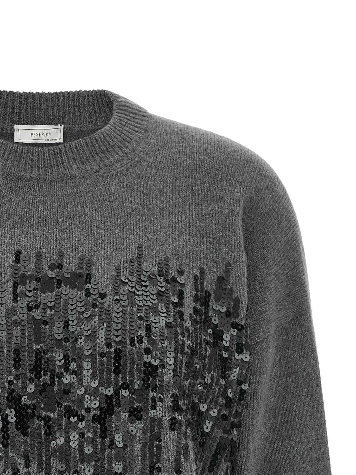 Peserico Gray Wool Cardigan