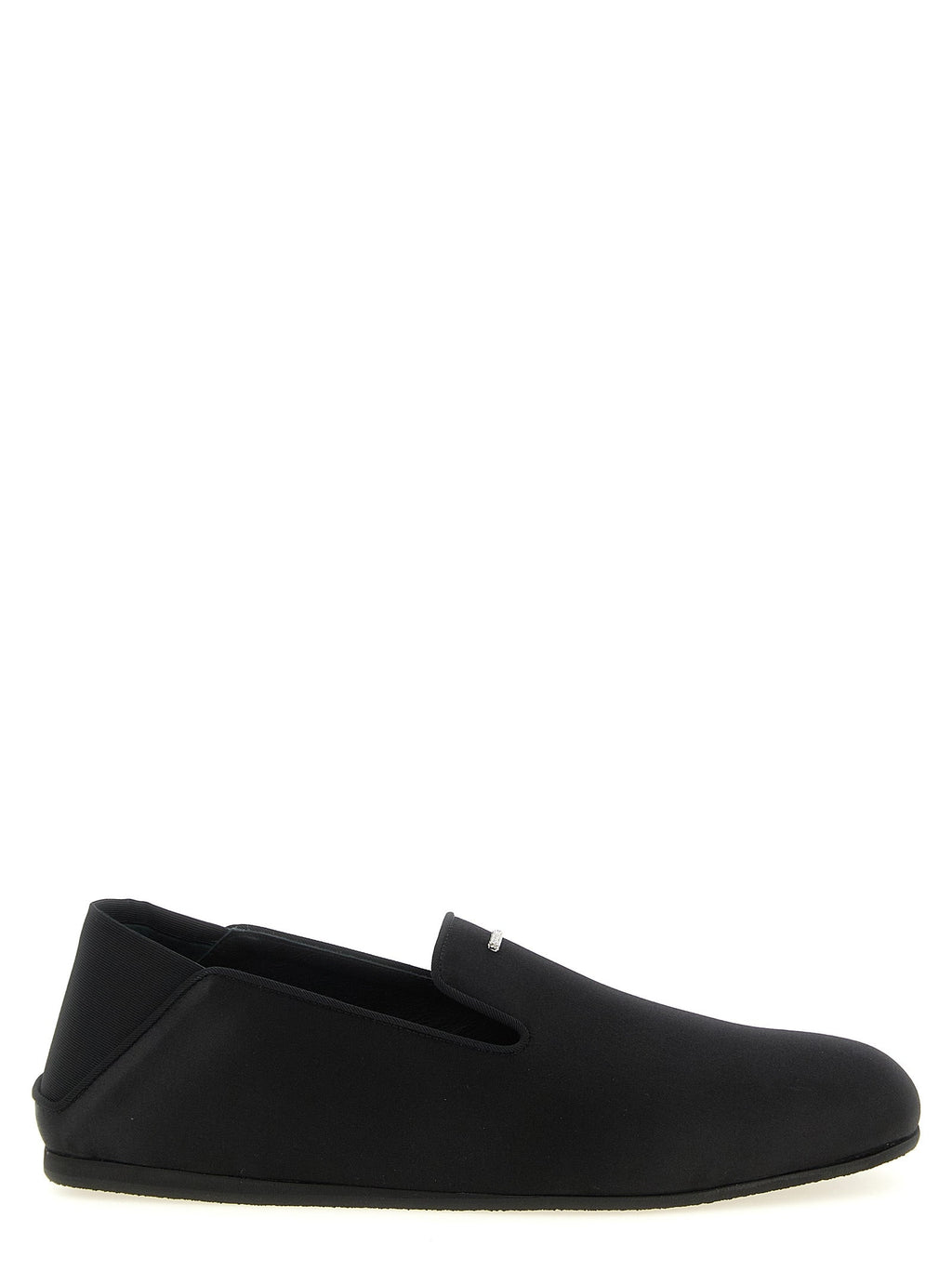 Giuseppe Zanotti Black Viscose Slip-On Loafers