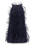 PINKO Blue Polyester Short Dress
