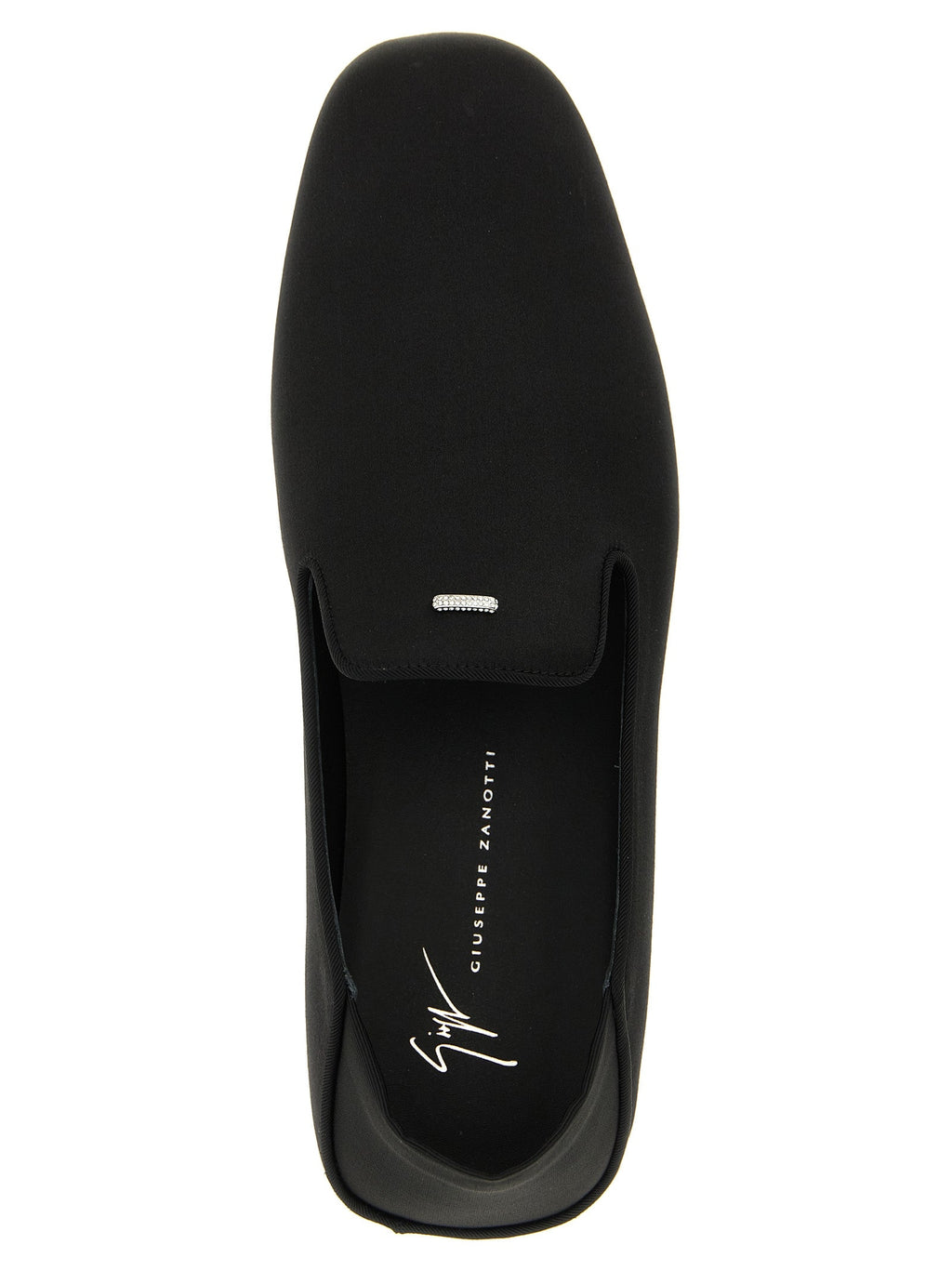 Giuseppe Zanotti Black Viscose Slip-On Loafers