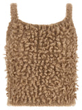 Peserico Beige Wool Sleeveles Sweater