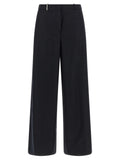Peserico Blue Virgin Wool Casual Pants