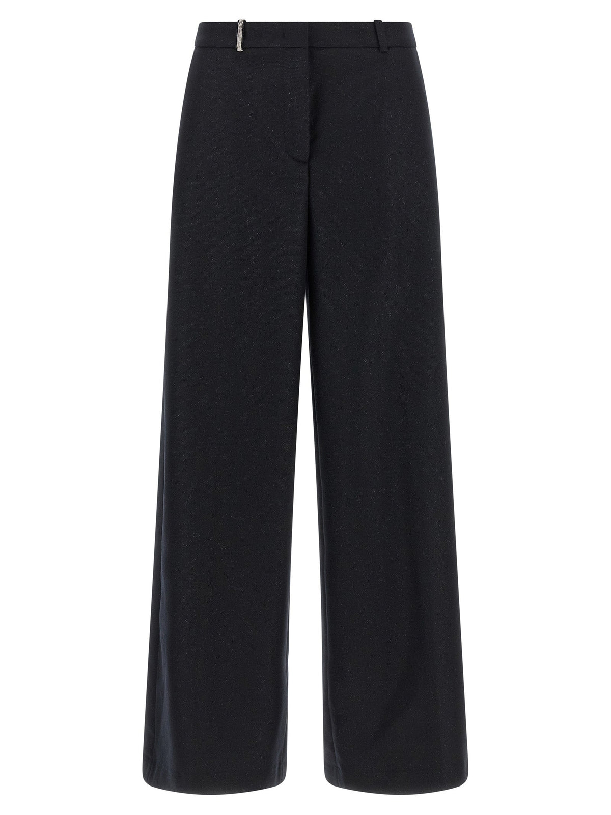 Peserico Blue Virgin Wool Casual Pants