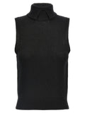 Prada Black Cashmere Sleeveless Jacket