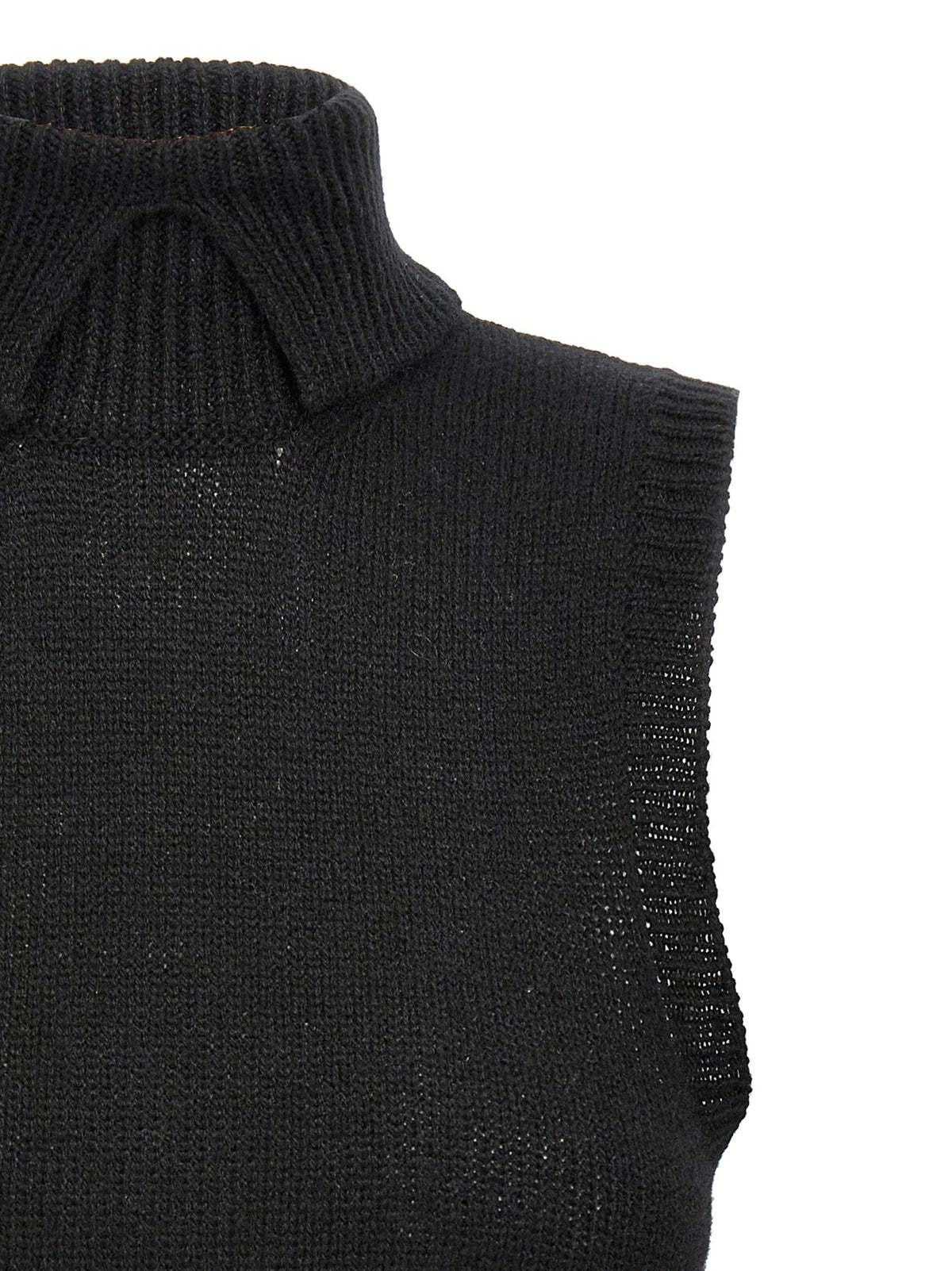 Prada Black Cashmere Sleeveless Jacket