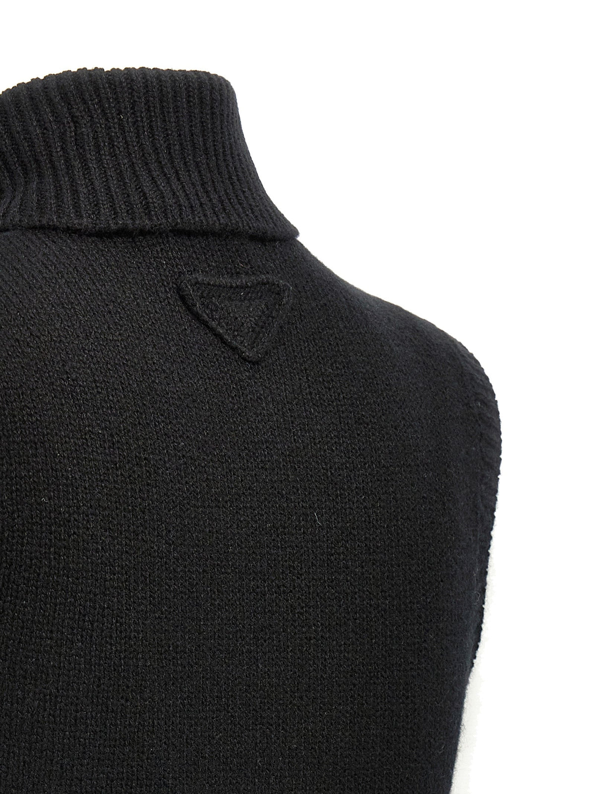 Prada Black Cashmere Sleeveless Jacket