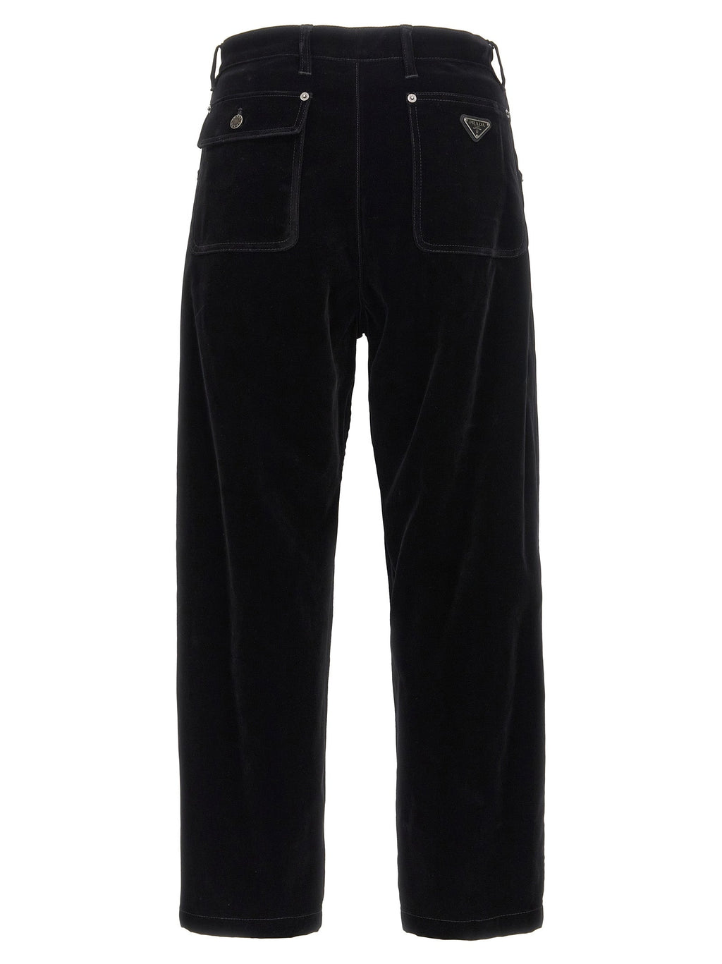 Prada Black Cotton Casual Pants