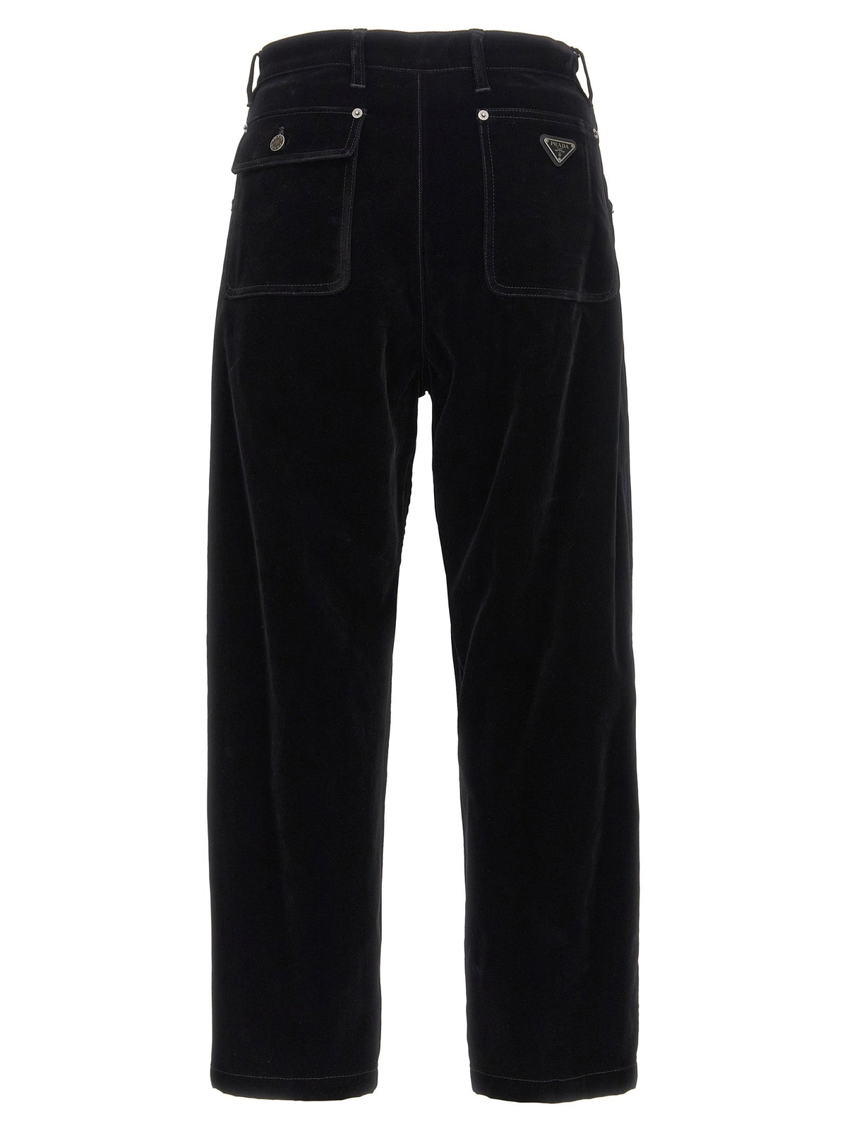 Prada Black Cotton Casual Pants
