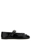 Miu Miu Black Calfskin Ballet Flats