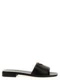 Prada Black Lamb Leather Slides