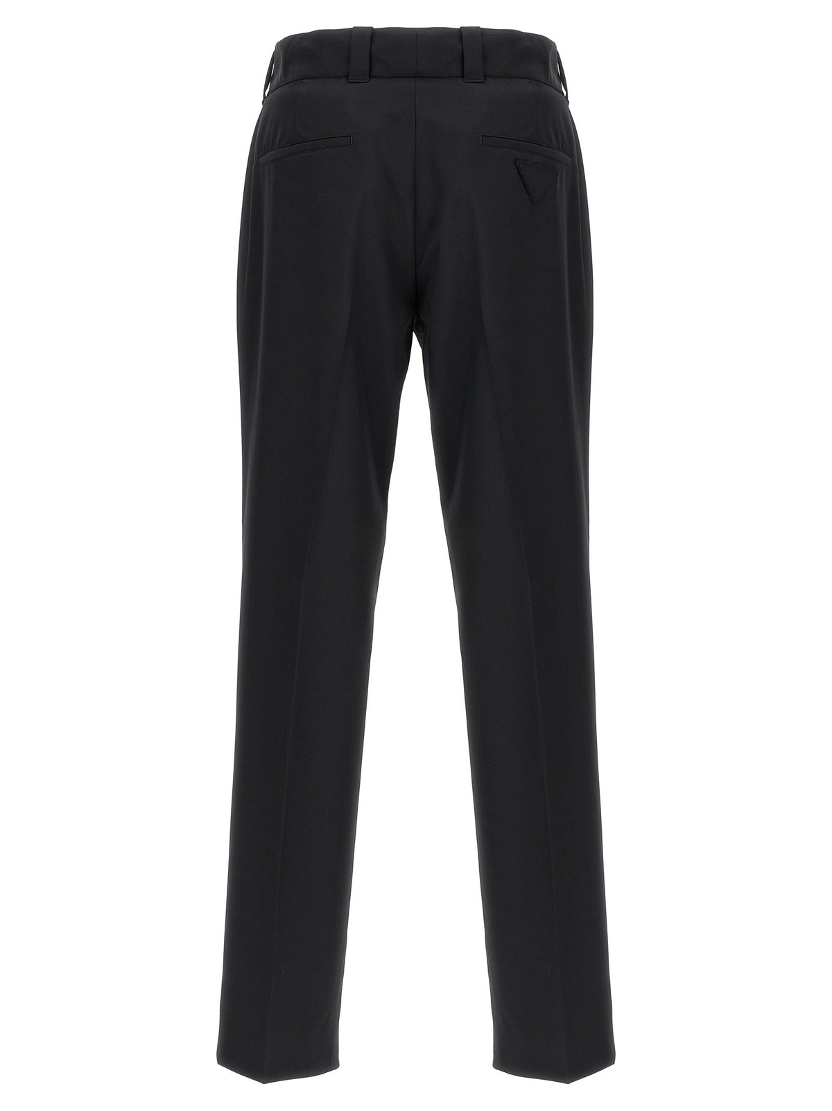 Prada Black Virgin Wool Casual Pants