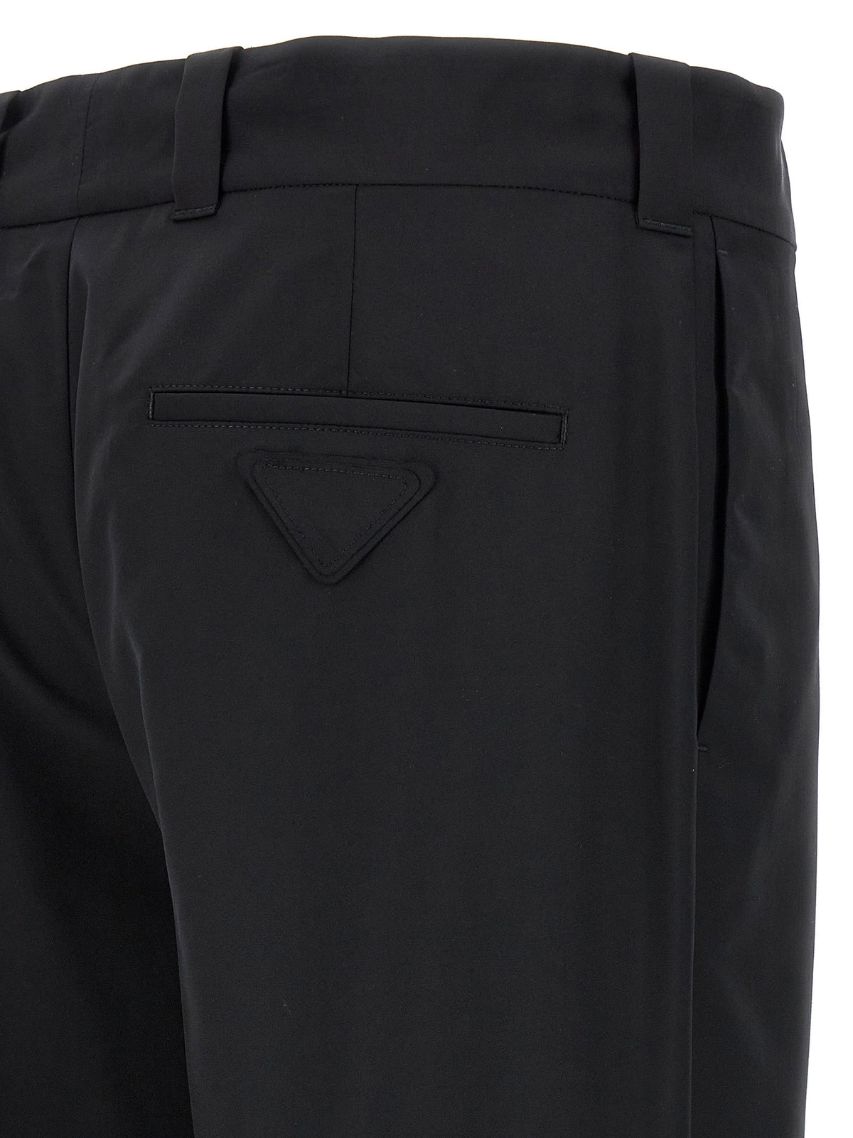 Prada Black Virgin Wool Casual Pants