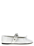 Miu Miu White Calfskin Ballet Flats
