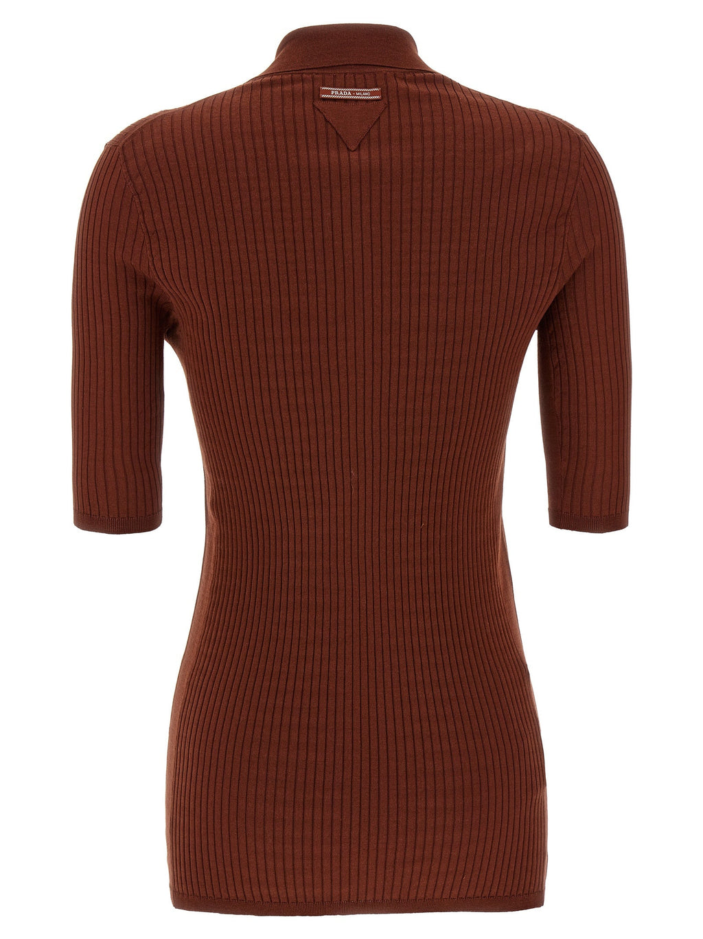 Prada Brown Cotton Polo Shirt