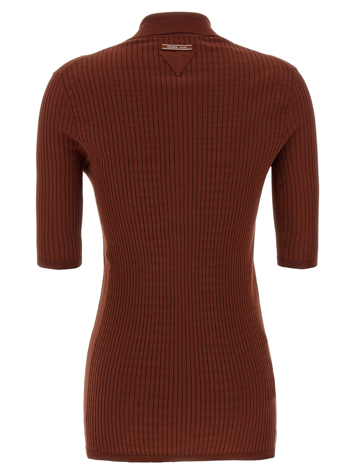 Prada Brown Cotton Polo Shirt