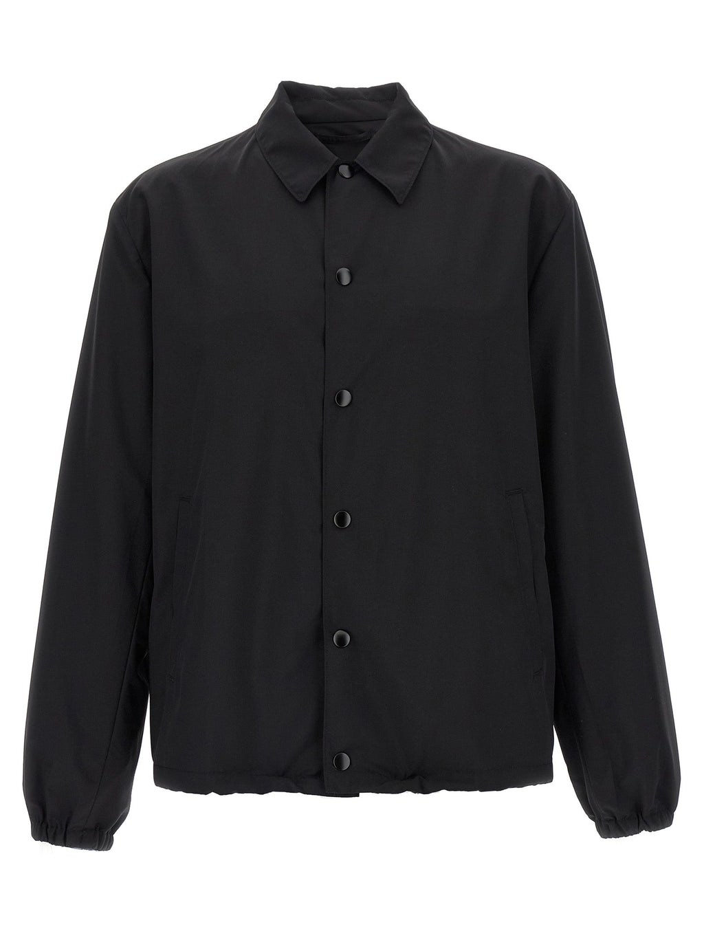 Prada Black Virgin Wool Full-Length Jacket