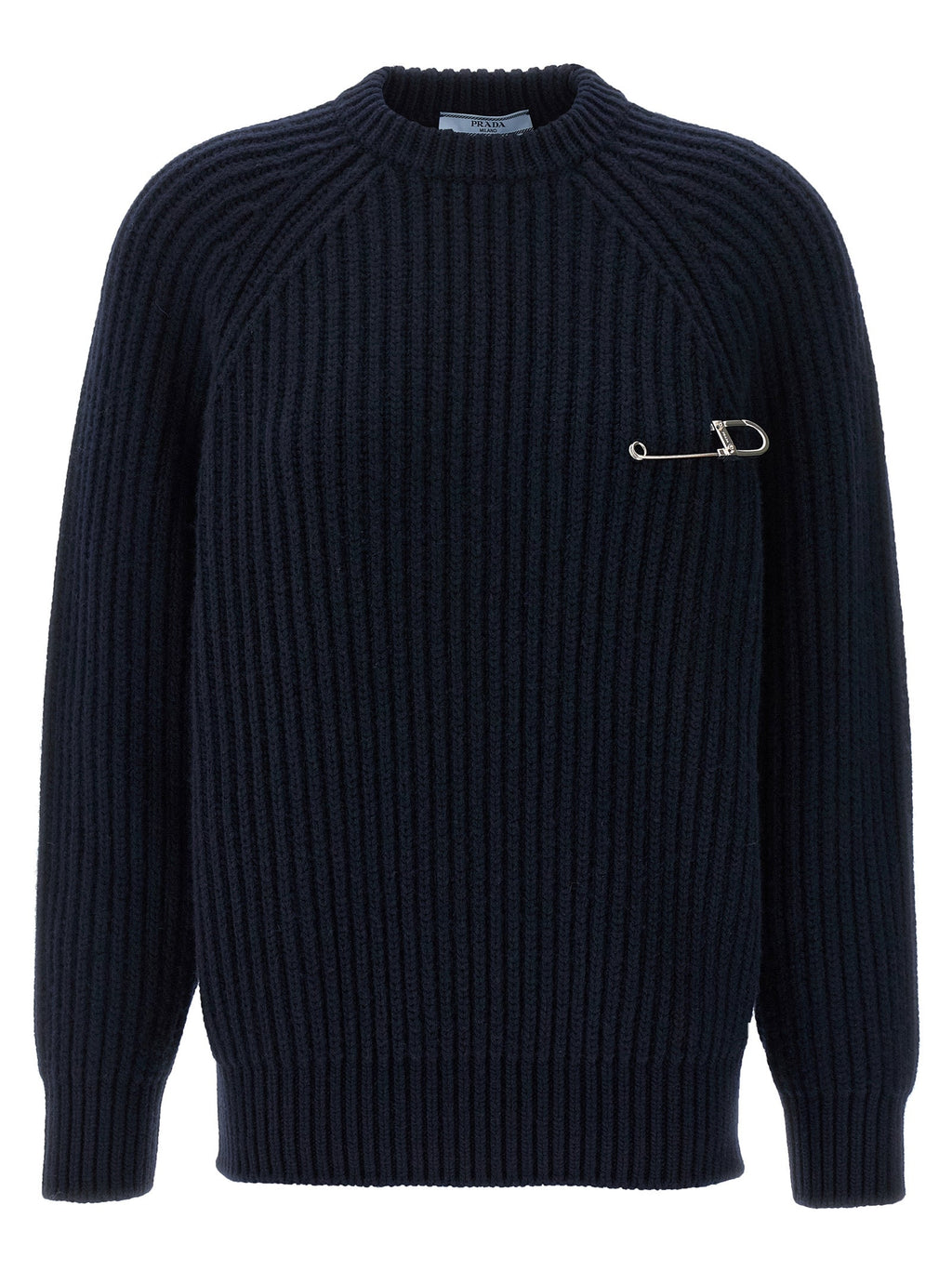 Prada Blue Virgin Wool Cardigan