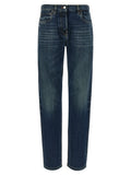 Prada Blue Cotton Straight-Leg Jeans