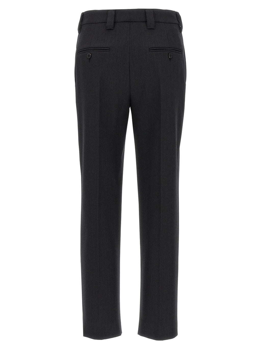 Prada Gray Virgin Wool Dress Pants