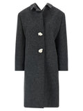 Prada Gray Virgin Wool Coat