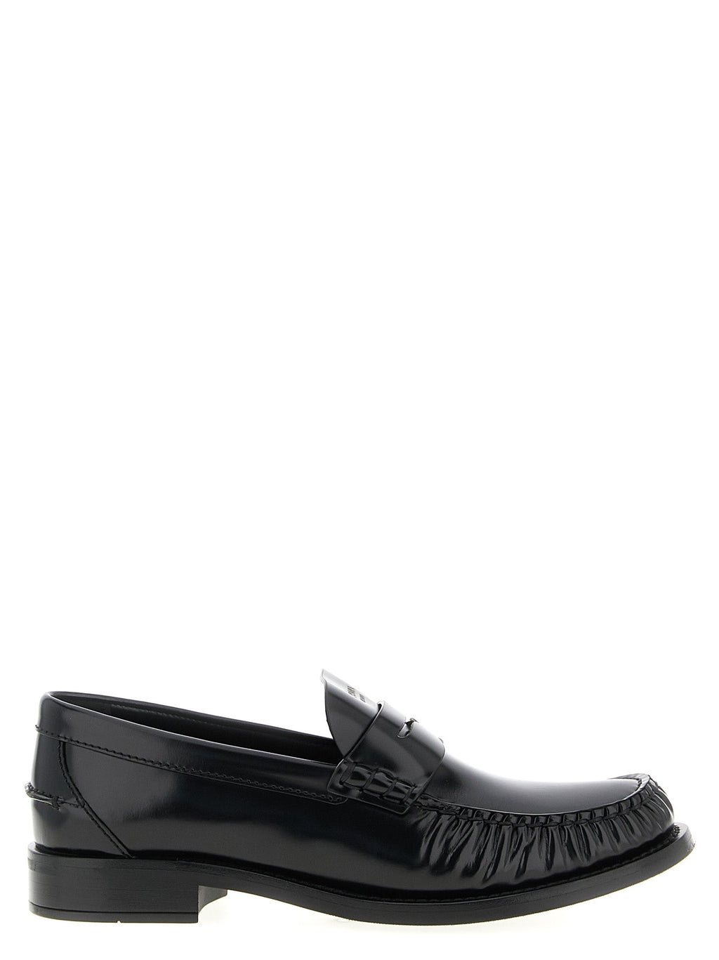 Prada Black Calfskin Slip-On Loafers