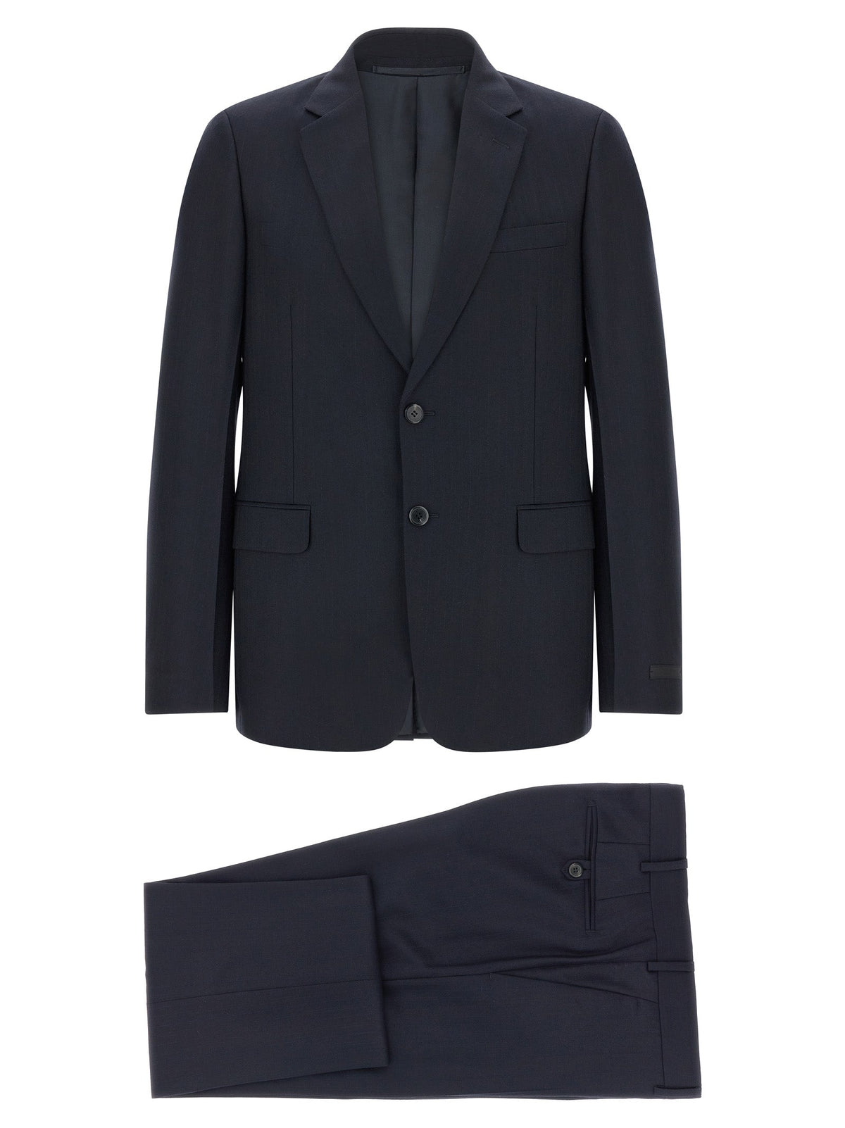 Prada Blue Virgin Wool Two-Piece Suit