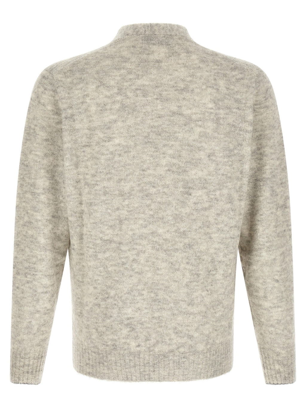 Brunello Cucinelli Gray Alpaca Leather Cardigan