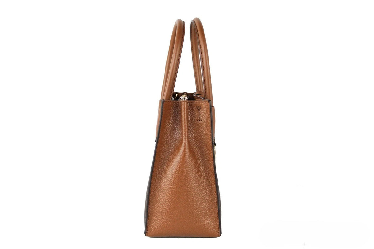 MICHAEL KORS Mercer 35S1GM9M2B Medium Logo And Leather Accordion Crossbody Bag In Brown