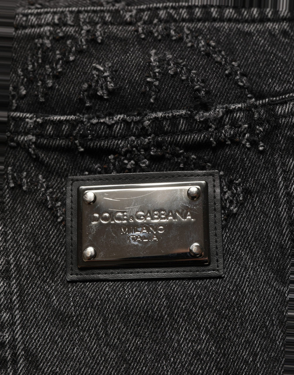 Dolce & Gabbana Dark Gray Cotton WideLeg Oversize Denim Jeans
