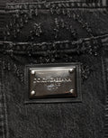 Dolce & Gabbana Dark Gray Cotton WideLeg Oversize Denim Jeans