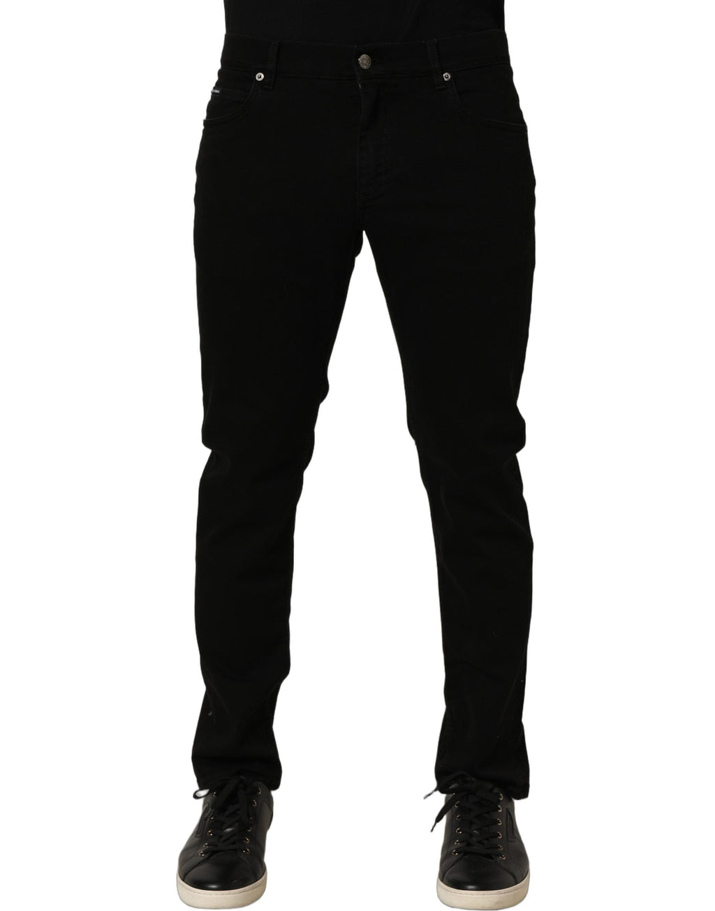 Dolce & Gabbana Black CottonStretch Regular Skinny Denim Jeans