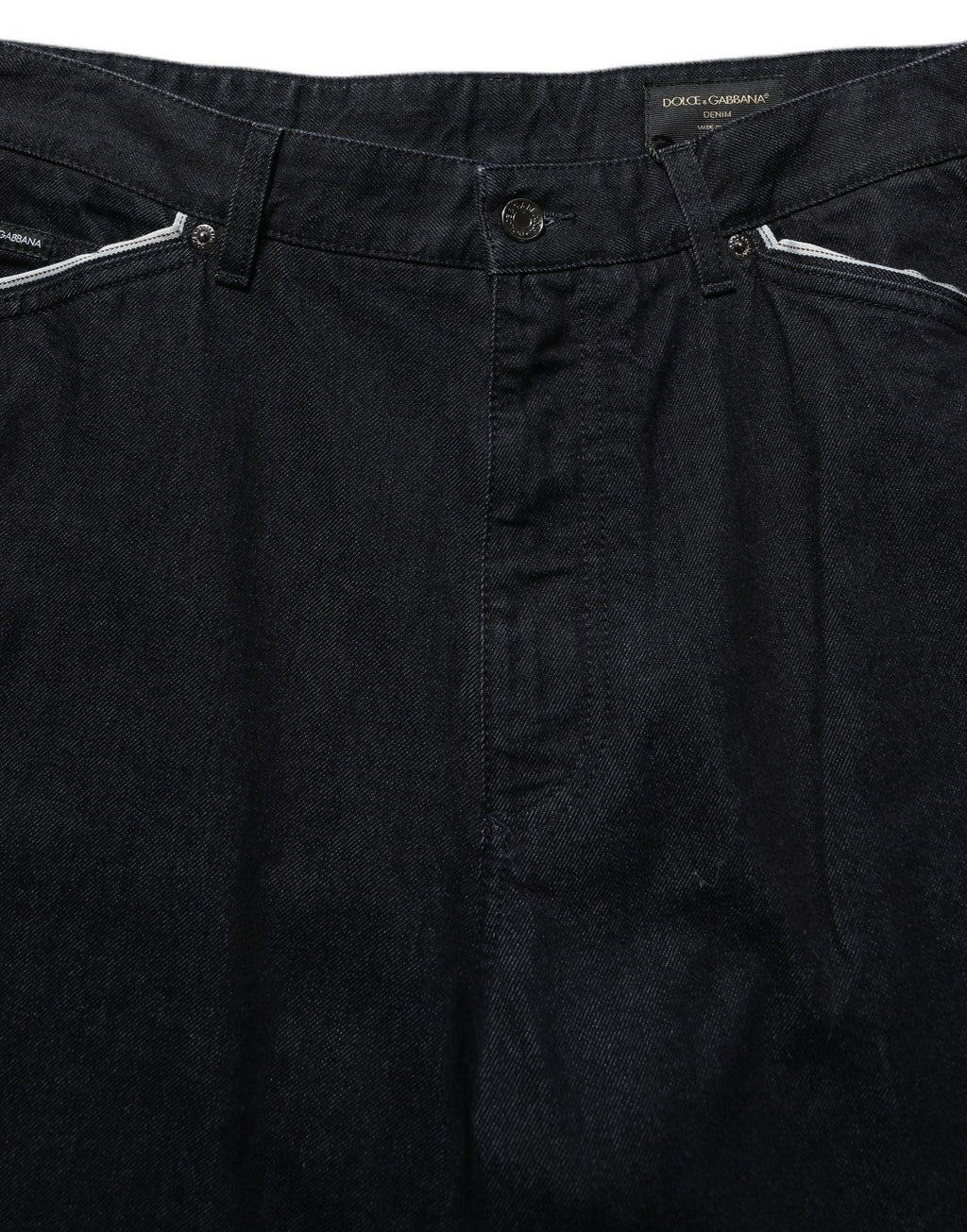 Dolce & Gabbana Black Cotton Stretch Straight Men Denim Jeans