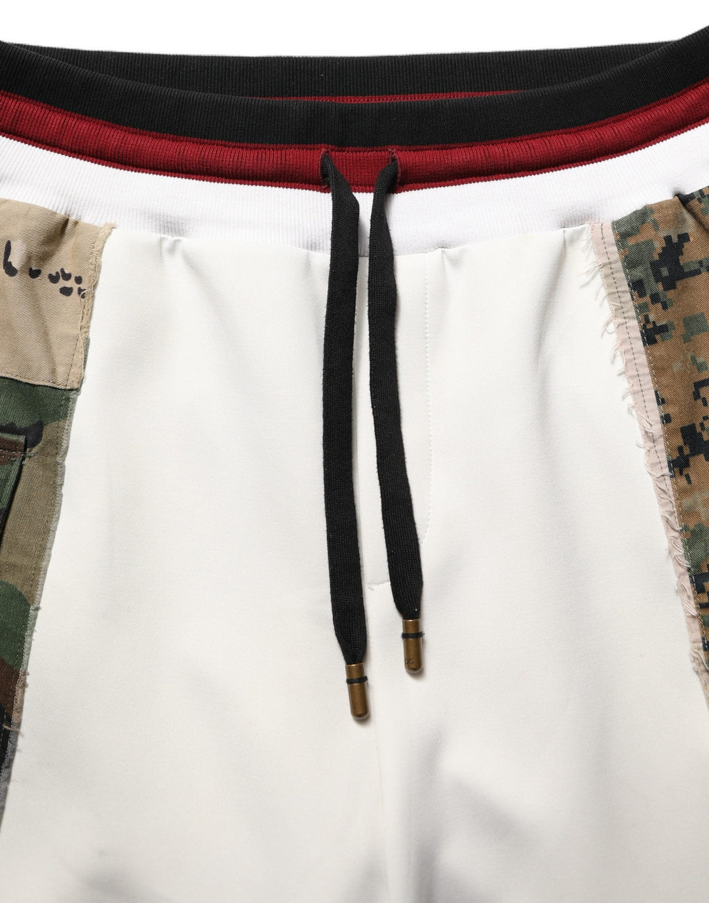 Dolce & Gabbana White Camouflage Patchwork Sweatpants Pants