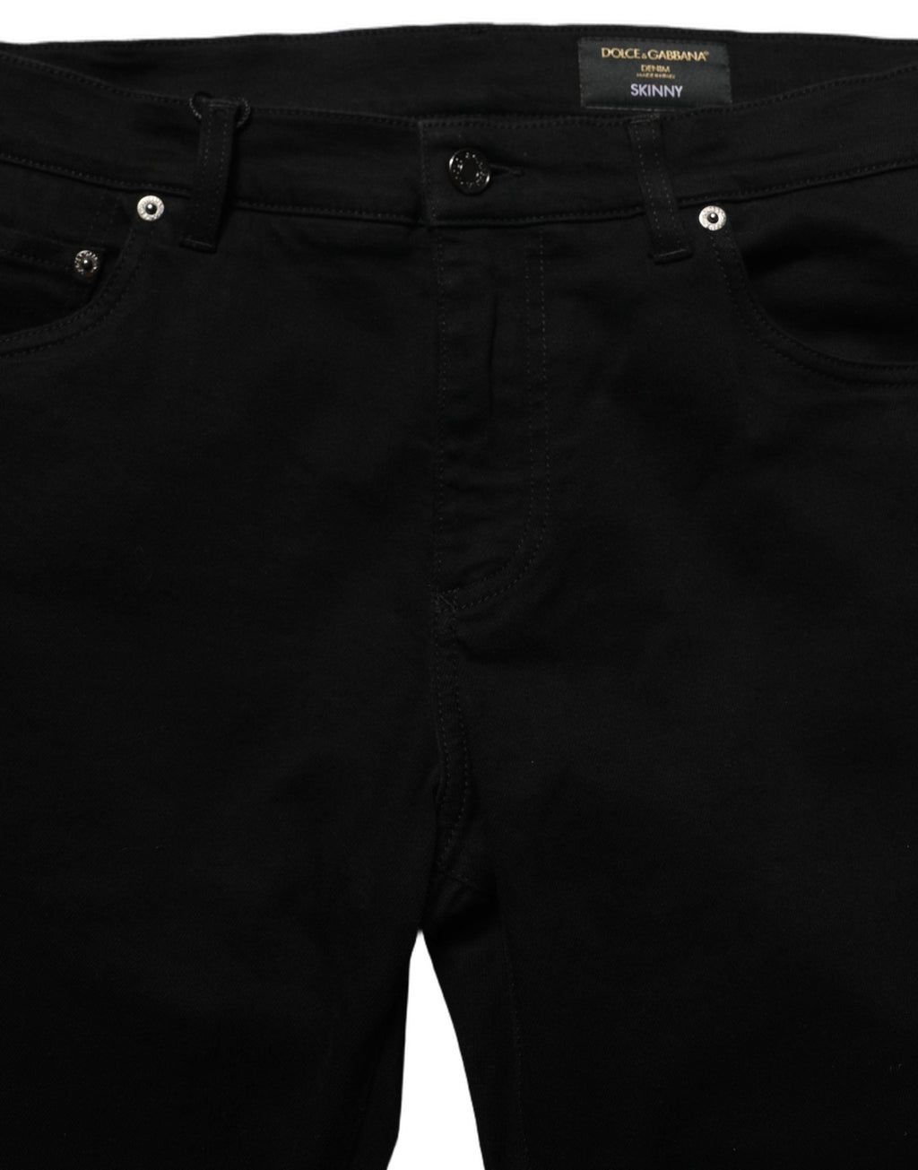 Dolce & Gabbana Black Cotton Stretch Skinny Denim Trouser Jeans